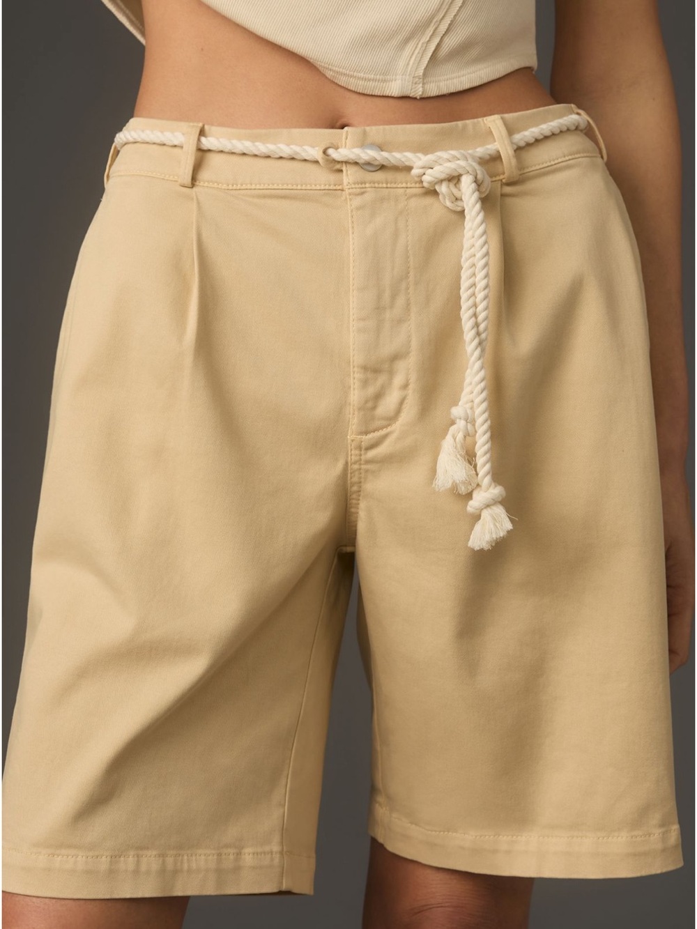 Pilcro Bermuda Shorts - Beige